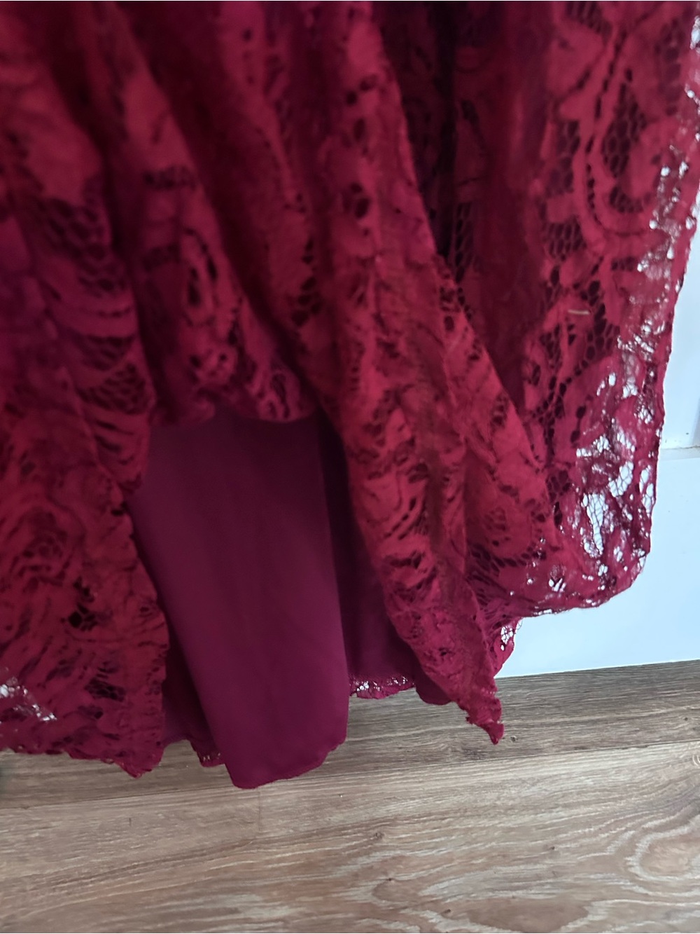 NEW with tag Club L London Lace Maxi Dress in Burgundy size 18 - Picture 5 of 9